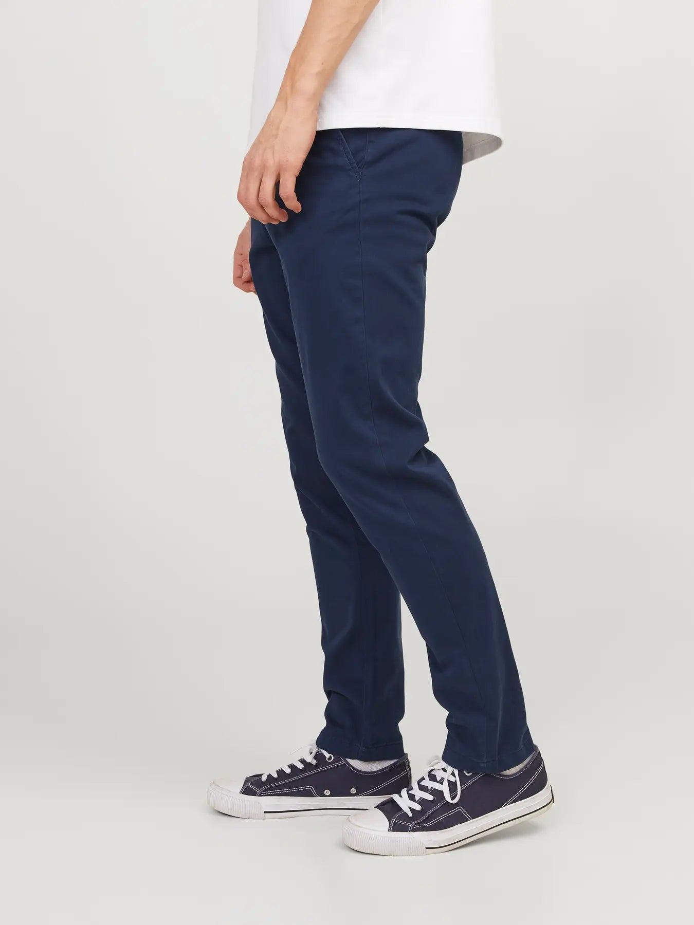 JACK & JONES PANTALONI JPSTMARCO BOWIE CHINO - Blu