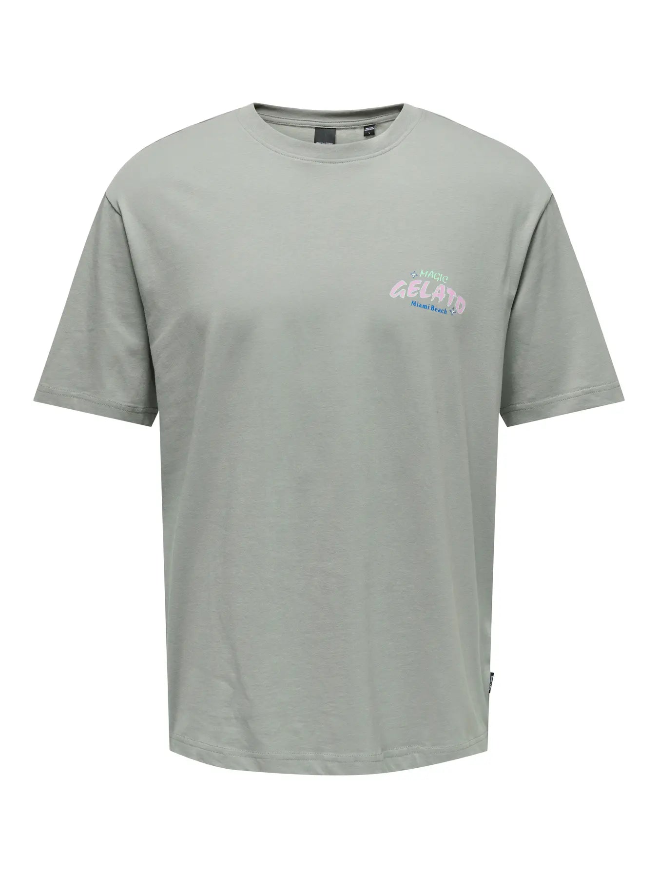 ONLY & SONS T-SHIRT MAGIC GELATO - Limestone