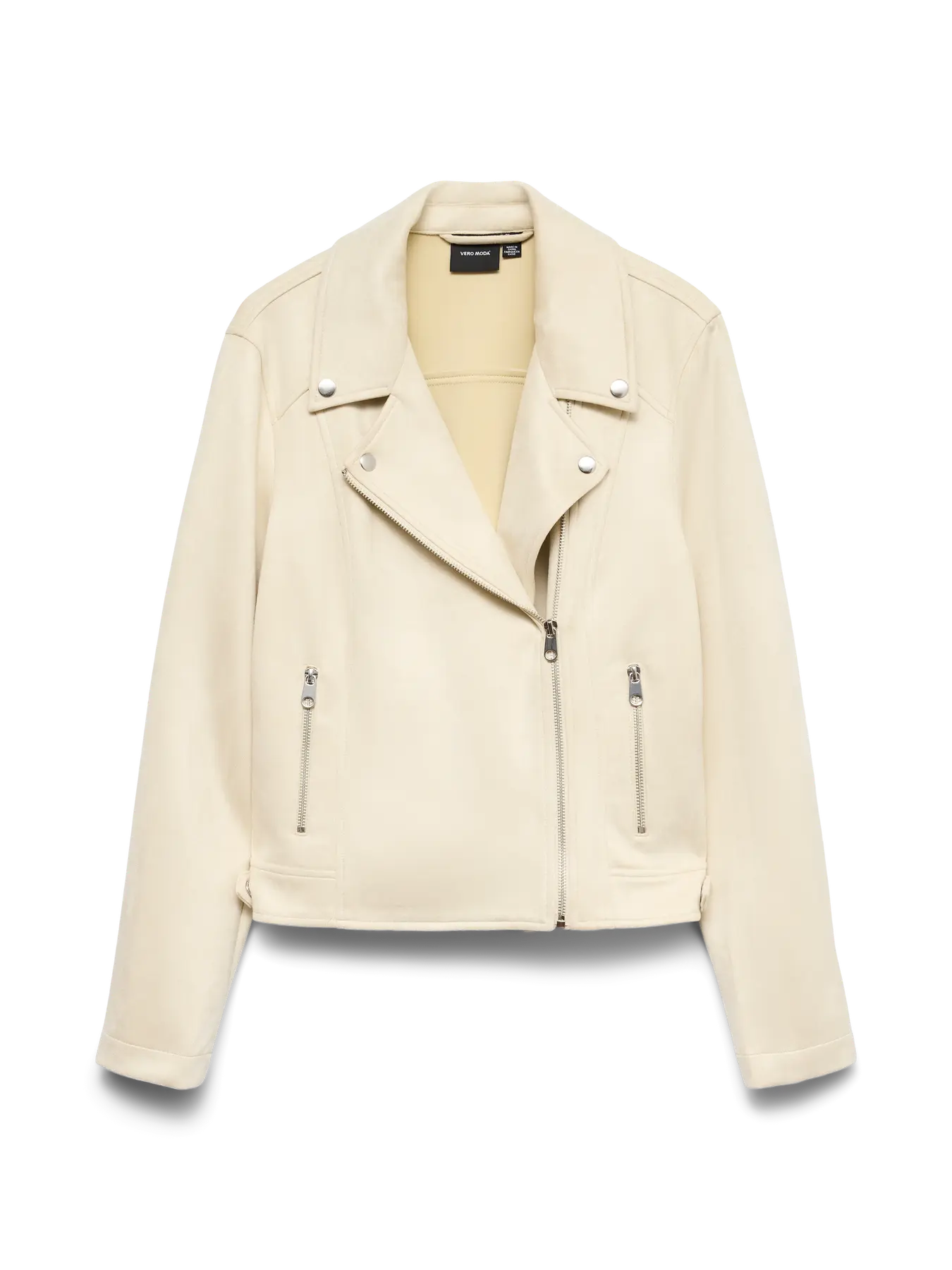 Vero Moda JOSE - Giacca in similpelle - bianco panna