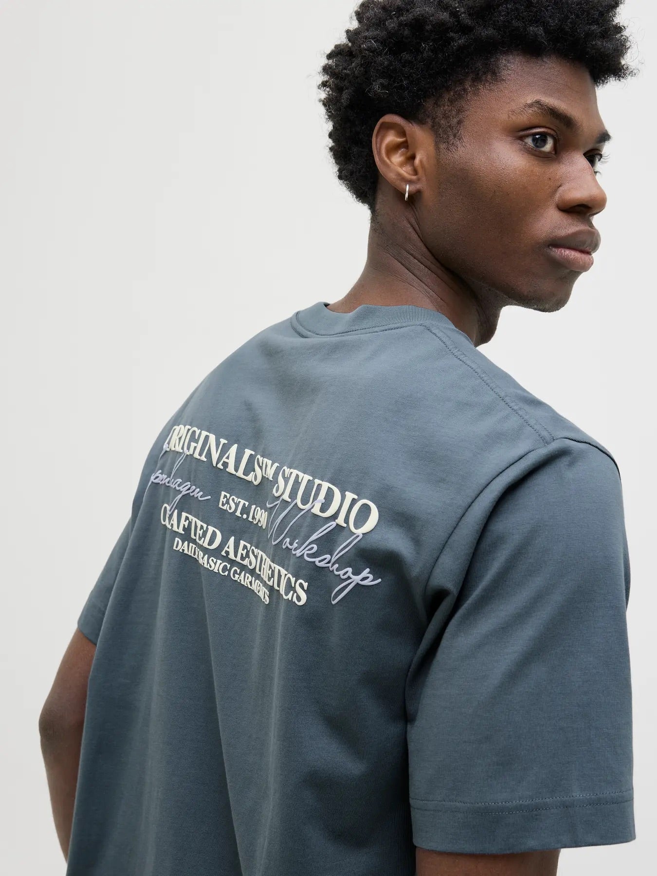 JACK & JONES T-SHIRT ORIGINALS COPENHAGEN - Col. Stormy weather