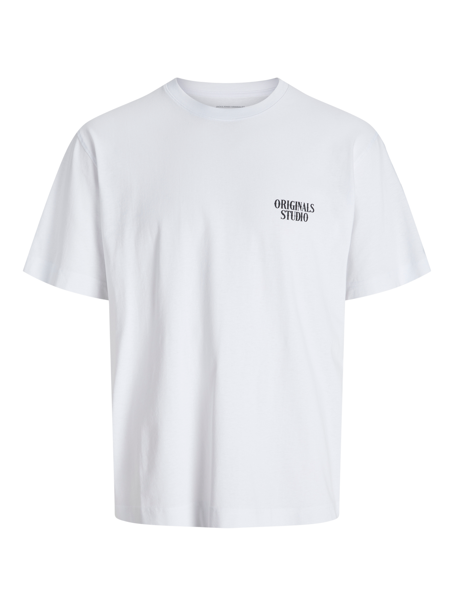 JACK & JONES T-SHIRT ORIGINALS STUDIO FONT - Col. Bianco
