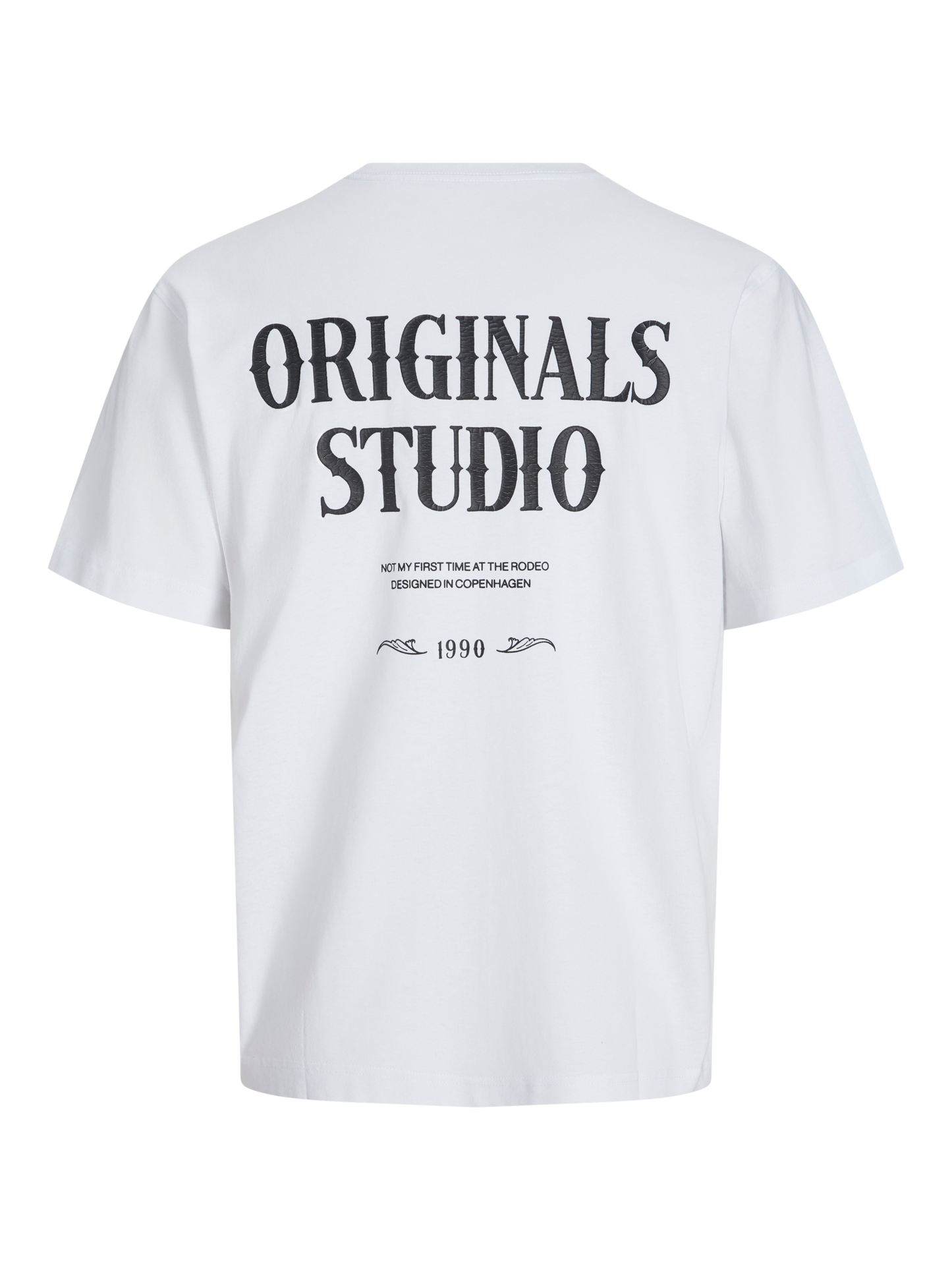 JACK & JONES T-SHIRT ORIGINALS STUDIO FONT - Col. Bianco