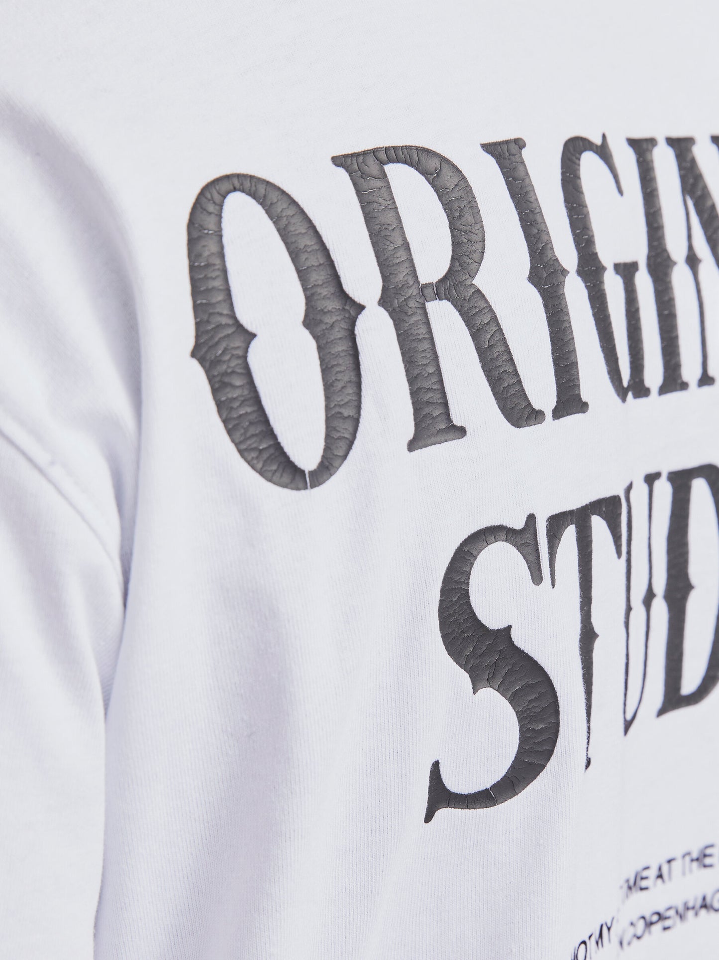 JACK & JONES T-SHIRT ORIGINALS STUDIO FONT - Col. Bianco