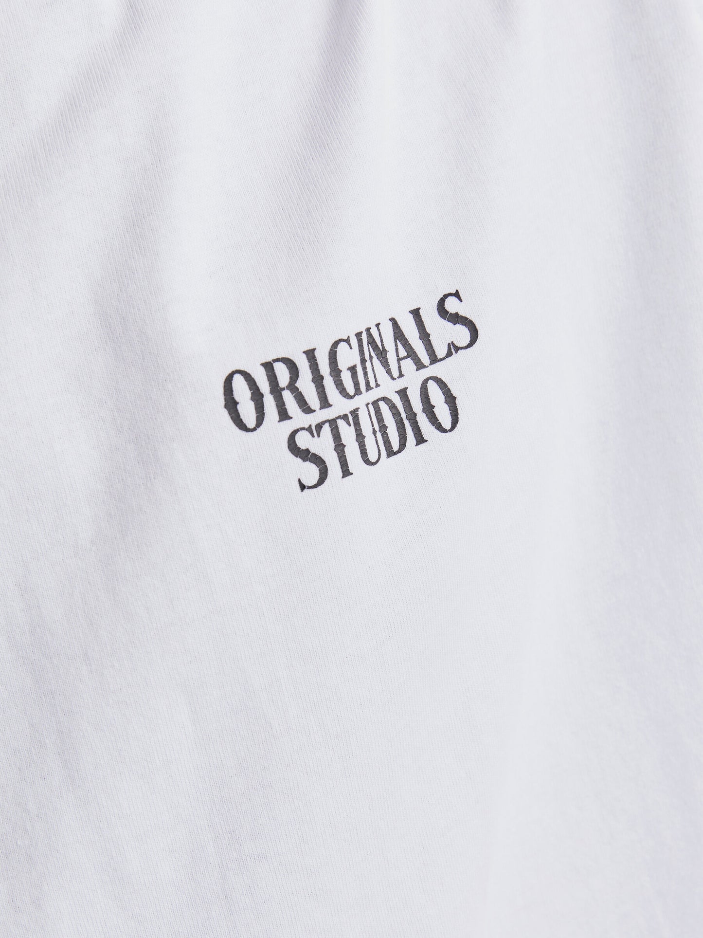 JACK & JONES T-SHIRT ORIGINALS STUDIO FONT - Col. Bianco
