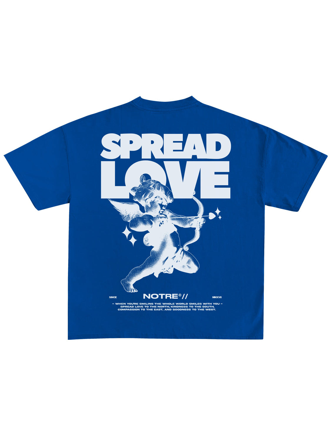 T-SHIRT "SPREAD LOVE" - Col. Blu Royal
