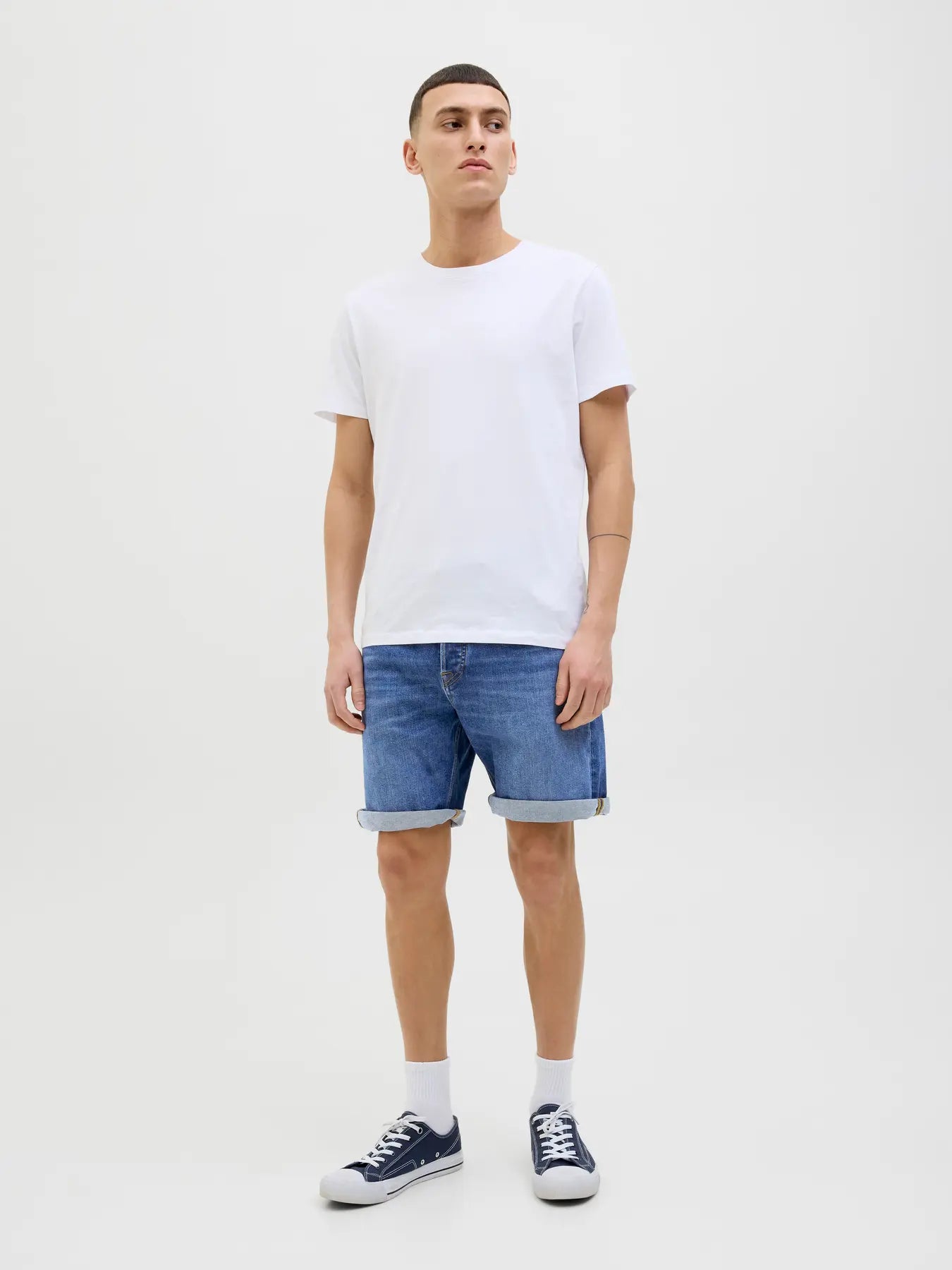 JACK & JONES SHORTS IN JEANS SENZA STRAPPI - Col. Blu denim