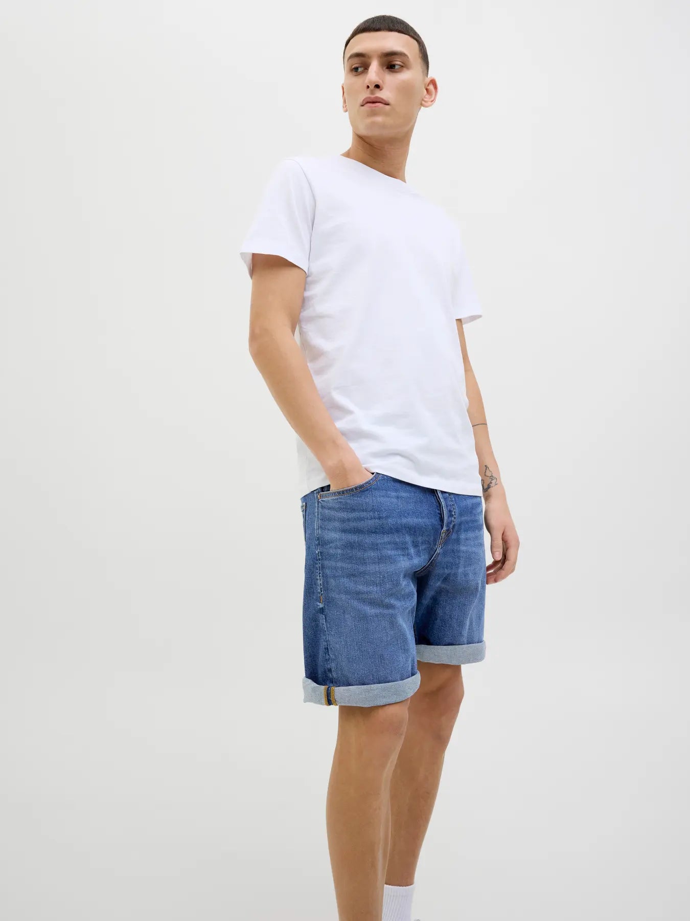 JACK & JONES SHORTS IN JEANS SENZA STRAPPI - Col. Blu denim