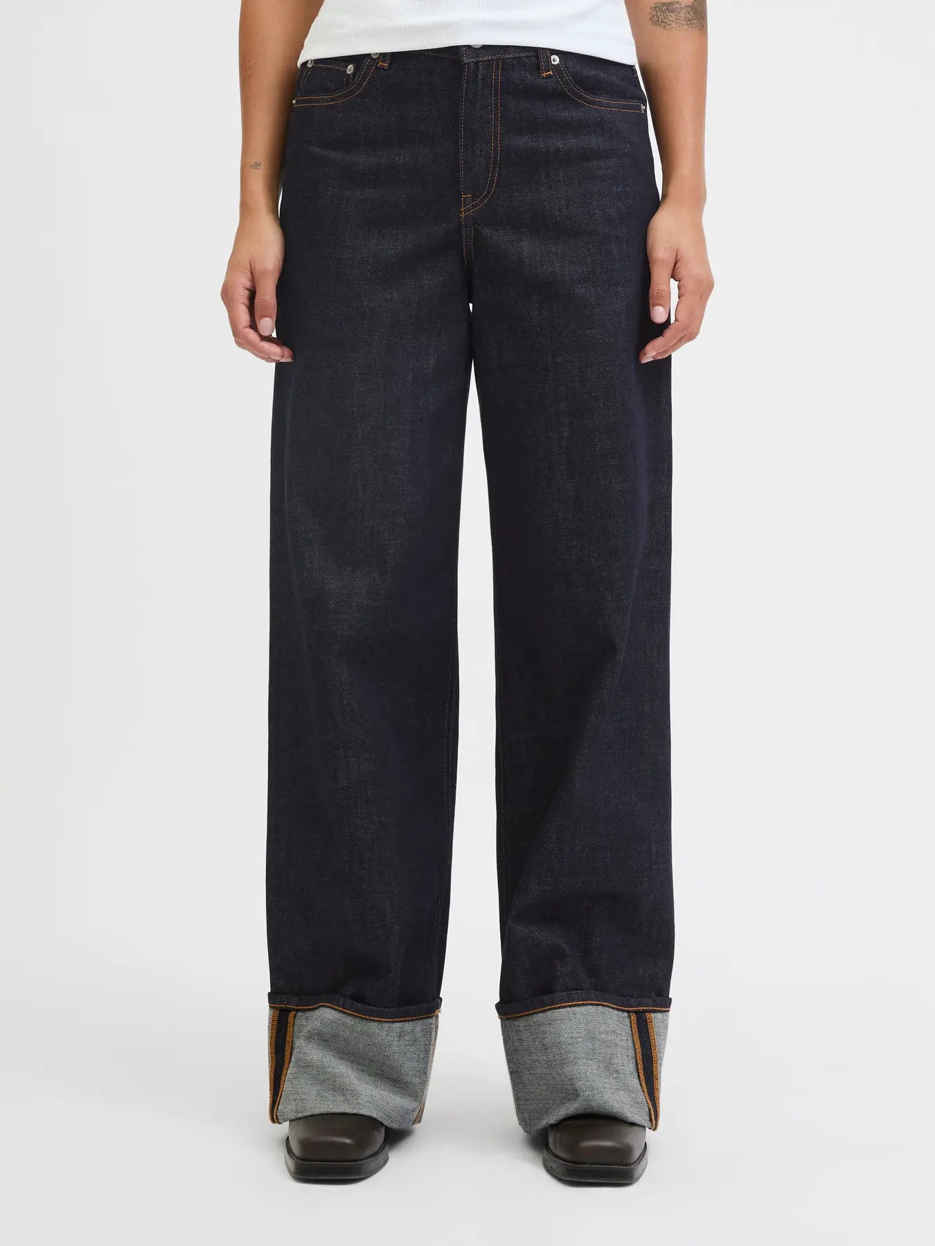 JJXX Wide leg Jeans 'JXTOKYO' in Blu Scuro