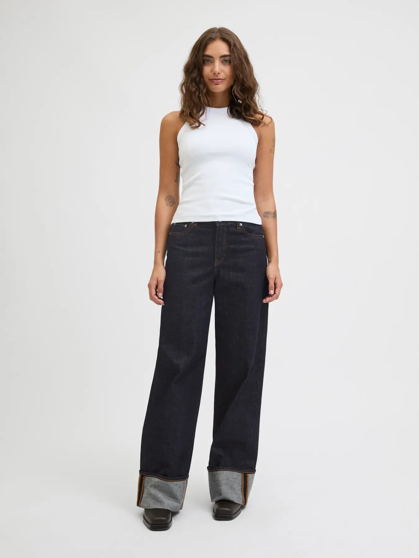 JJXX Wide leg Jeans 'JXTOKYO' in Blu Scuro