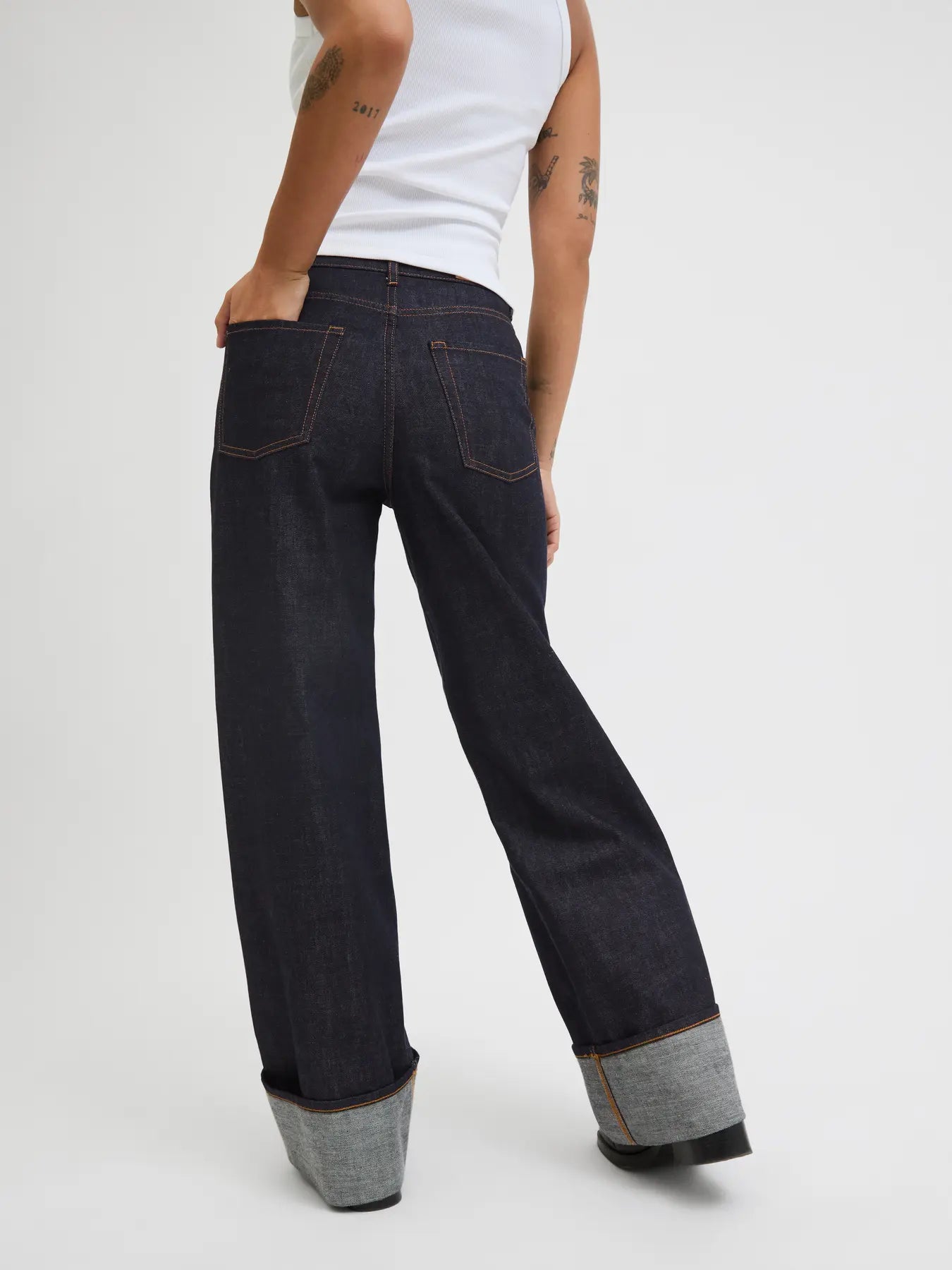 JJXX Wide leg Jeans 'JXTOKYO' in Blu Scuro