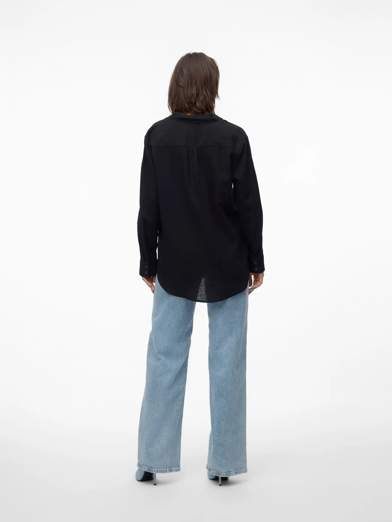 VERO MODA Camicia in lino da donna 'VMLINN' - col. Nero