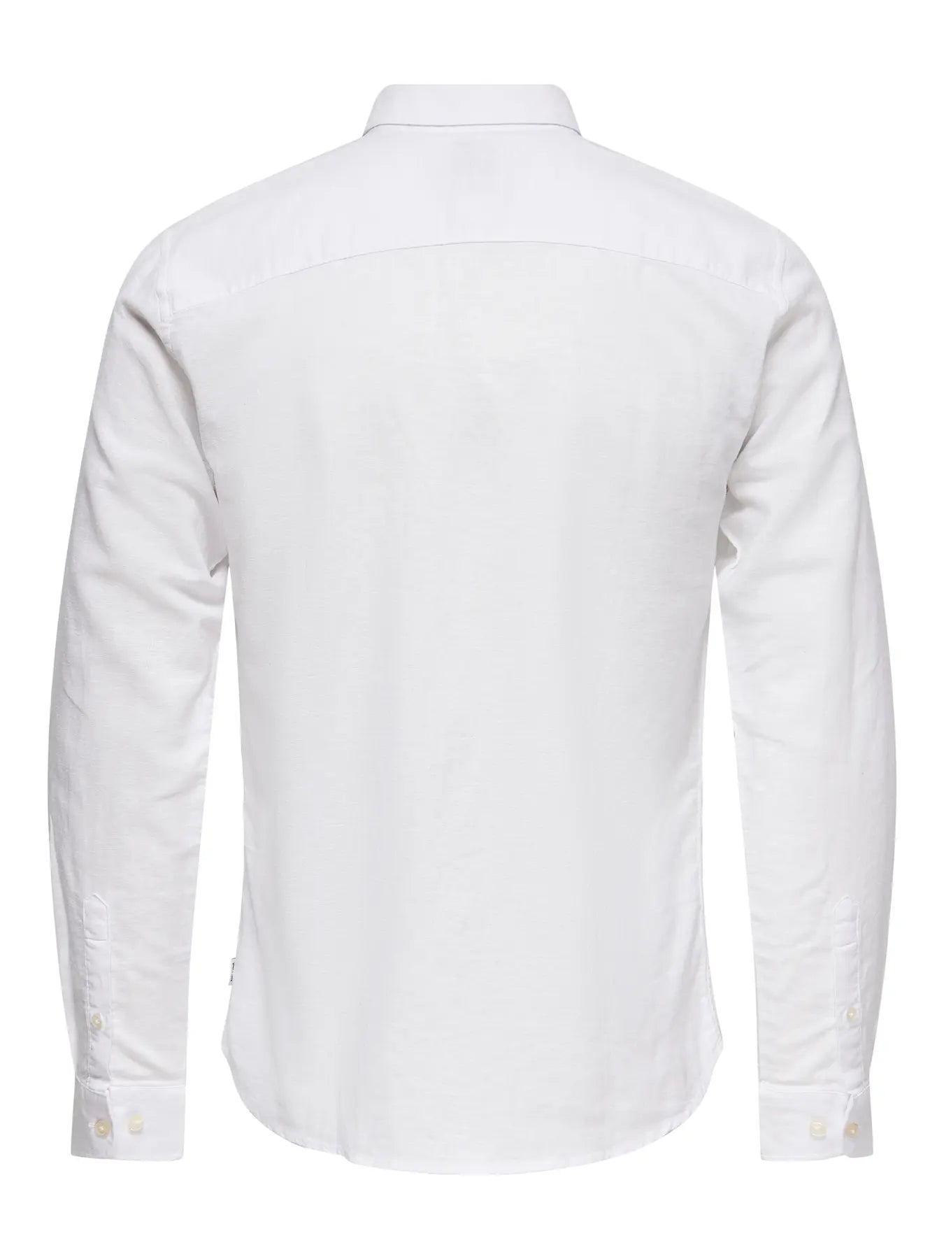 CAMICIA IN MISTO LINO SLIM FIT - col. Bianco