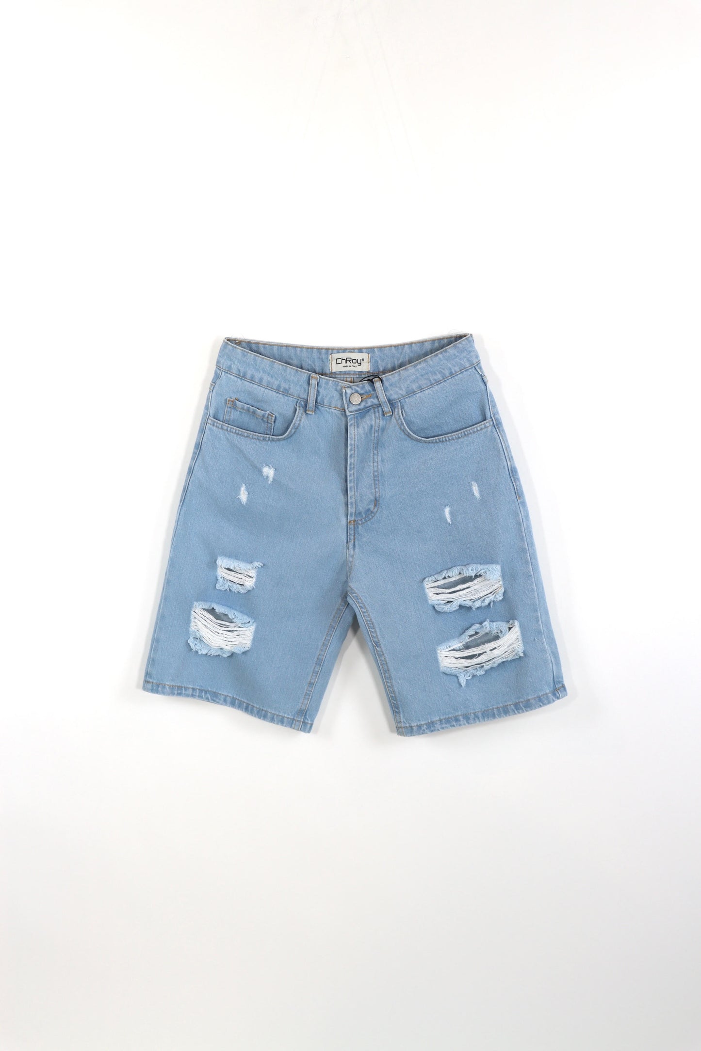 LIGHT JEANS BERMUDA CON STRAPPI - JW