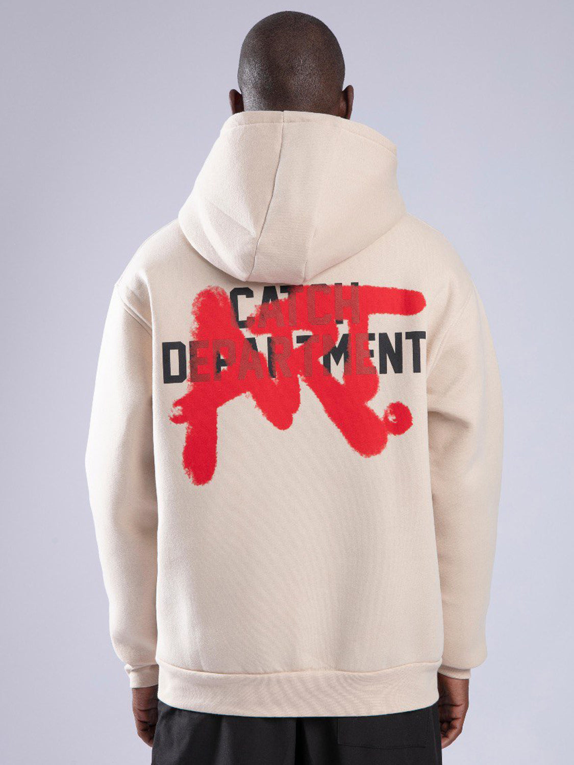FELPA CON CAPPUCCIO "CATCH DEPARTMENT" - Col. Beige