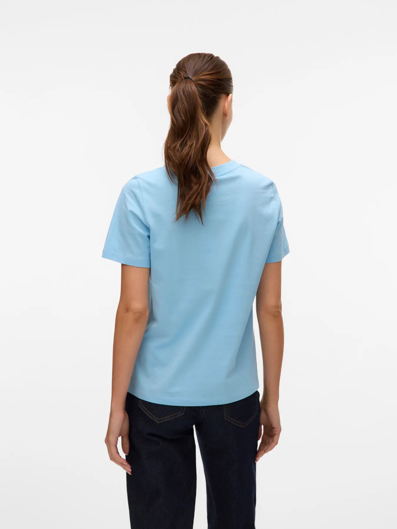 Vero Moda - T-shirt basic PAULINA - col. azzurro