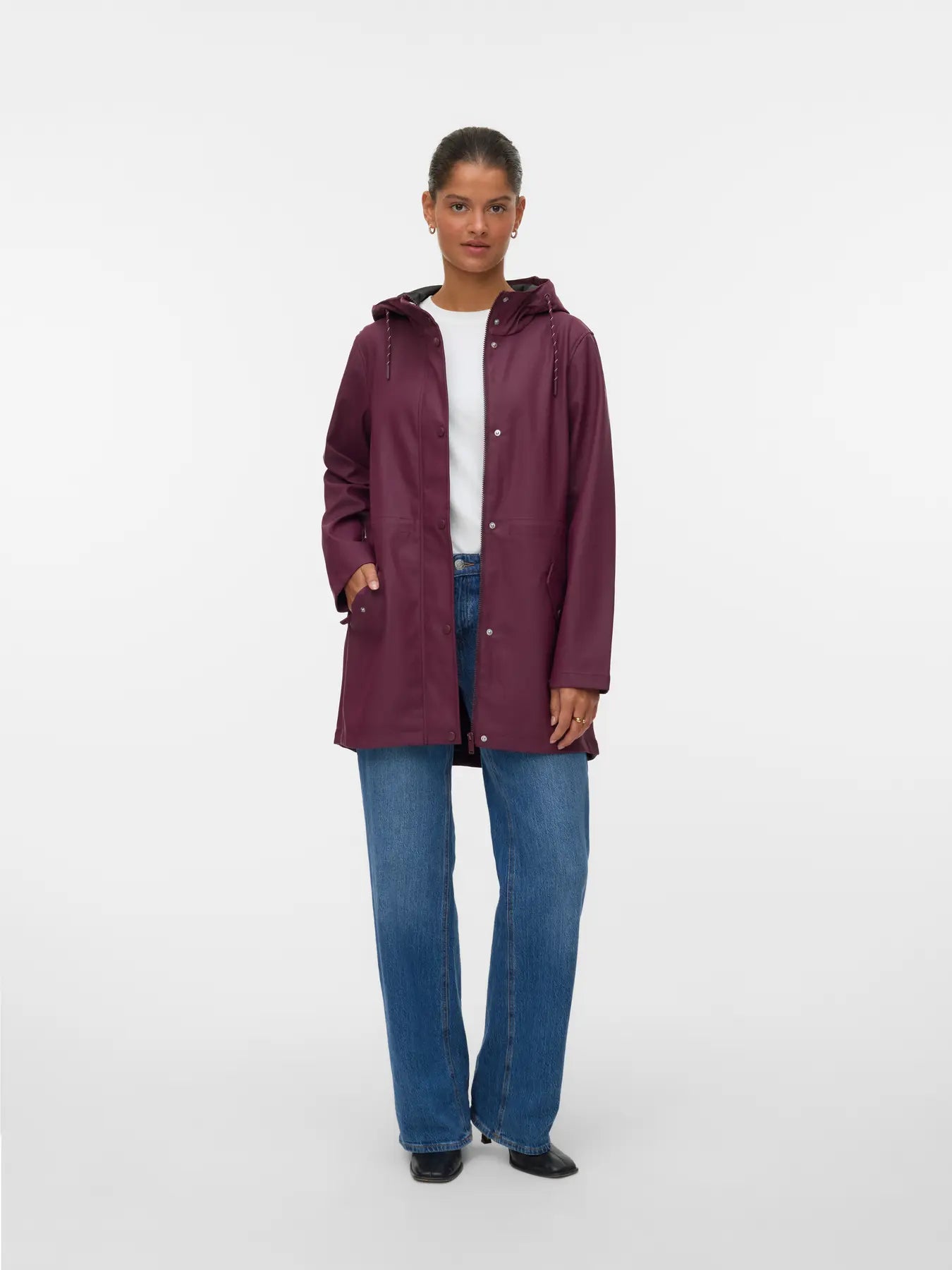 Vero Moda - Parka Impermeabile - Col. bordeaux