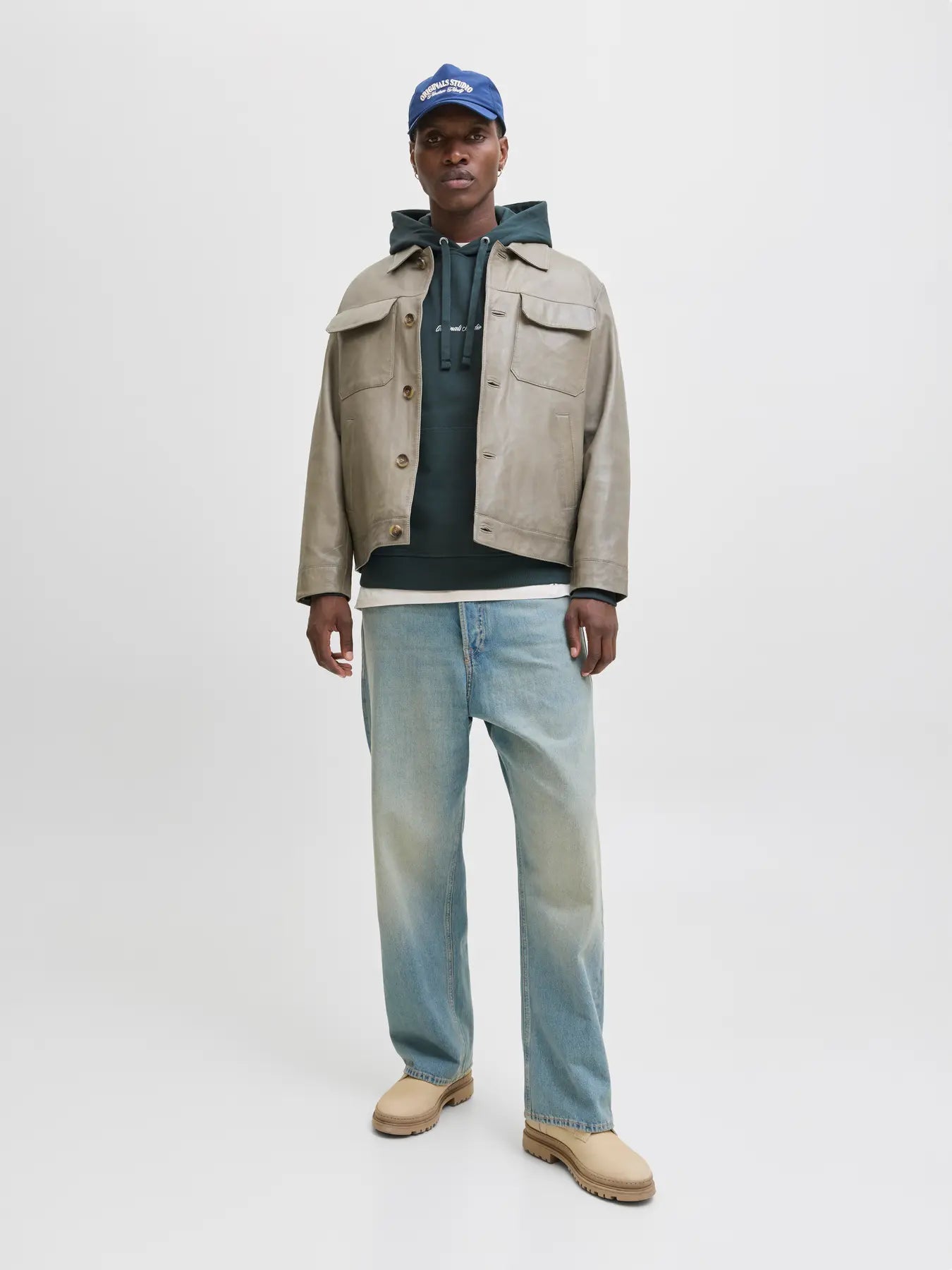 JACK & JONES FELPA CON CAPPUCCIO "JORNORREBRO" - Verde