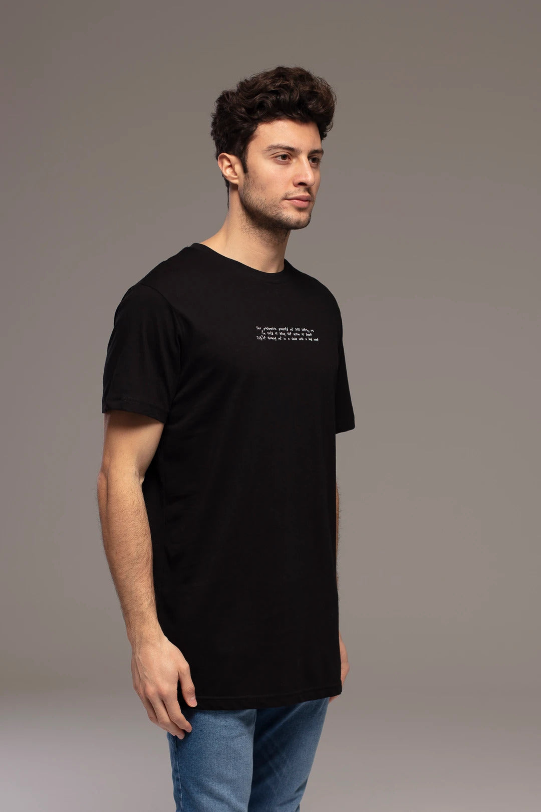 T-SHIRT "WHITE ANGEL" CON STAMPA FRONTE- Col. Nero