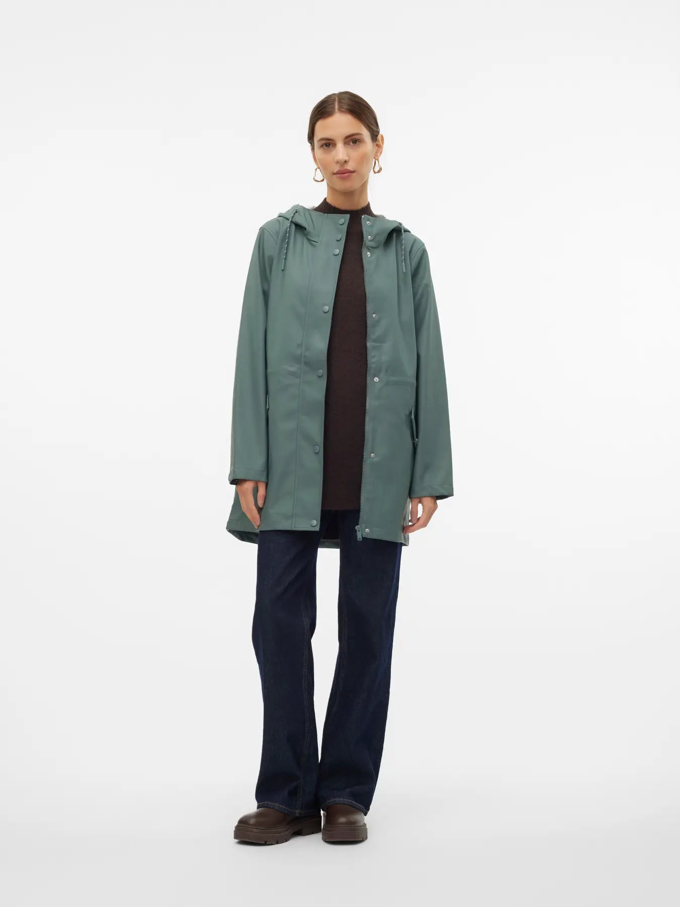 Vero Moda - Parka Impermeabile - Verde acqua