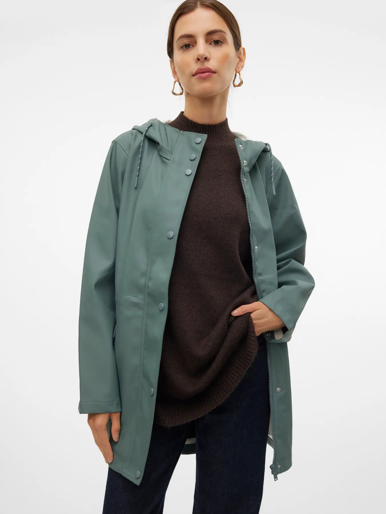 Vero Moda - Parka Impermeabile - Verde acqua