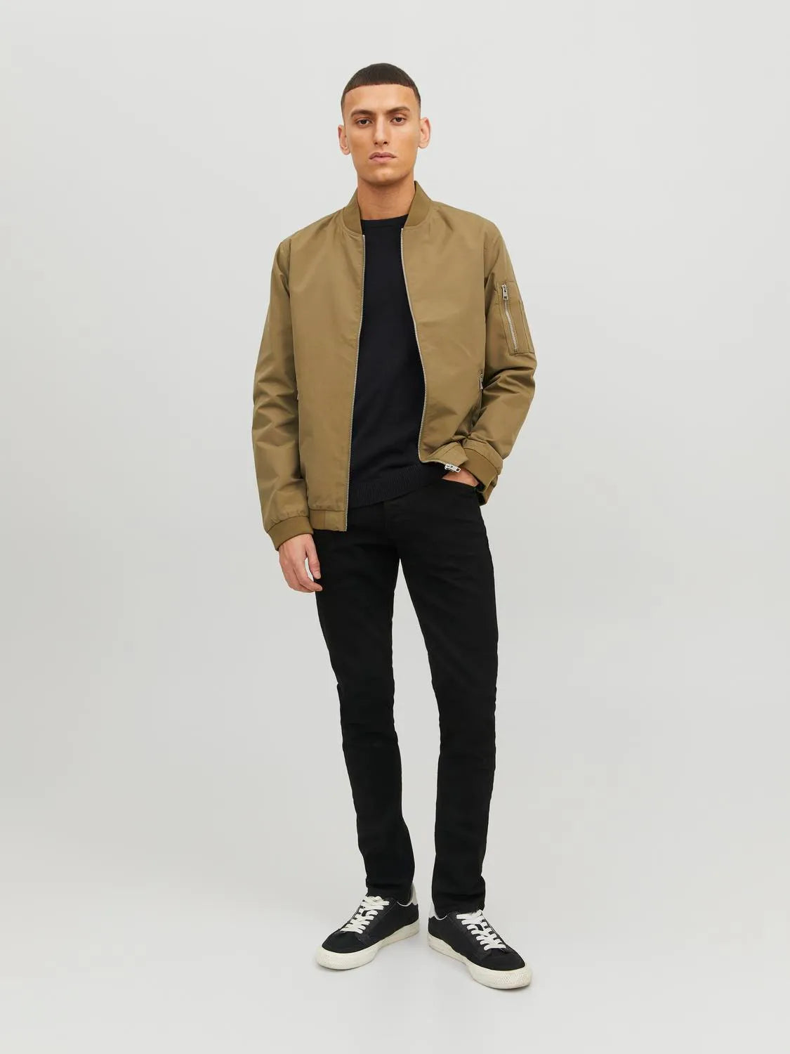 JACK & JONES MAGLIONE GIROCOLLO BASIC - Col. Nero