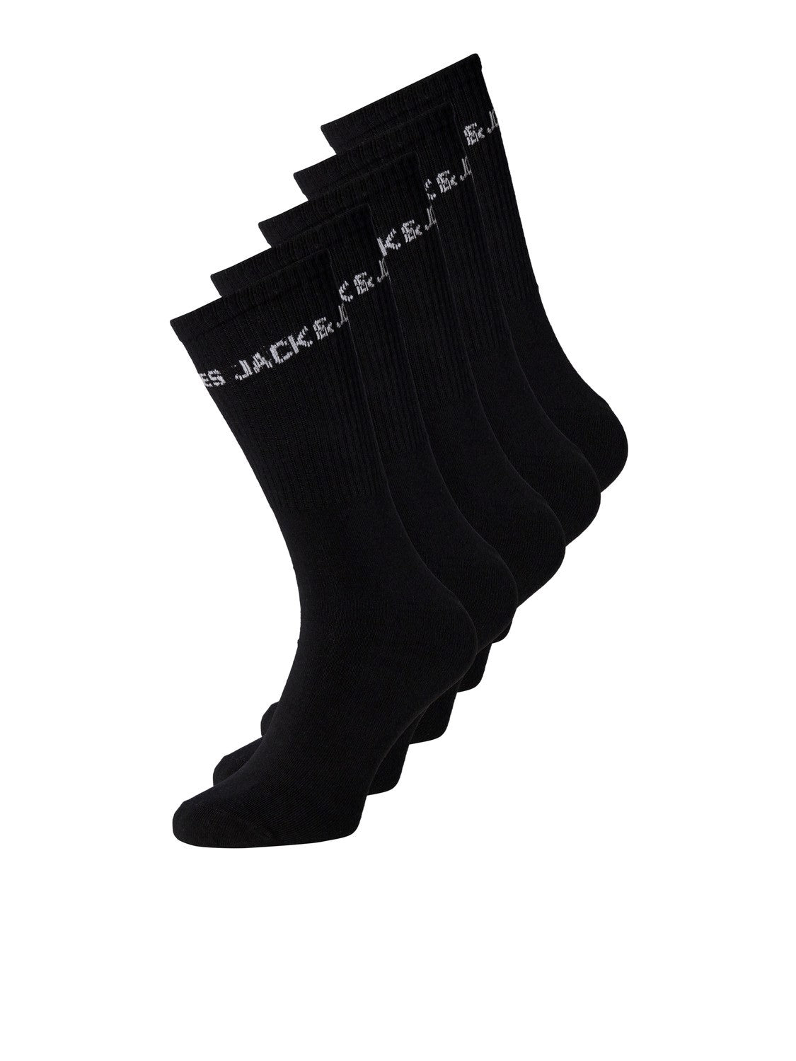JACK & JONES 5 PACK TENNIS SOCK - NERO