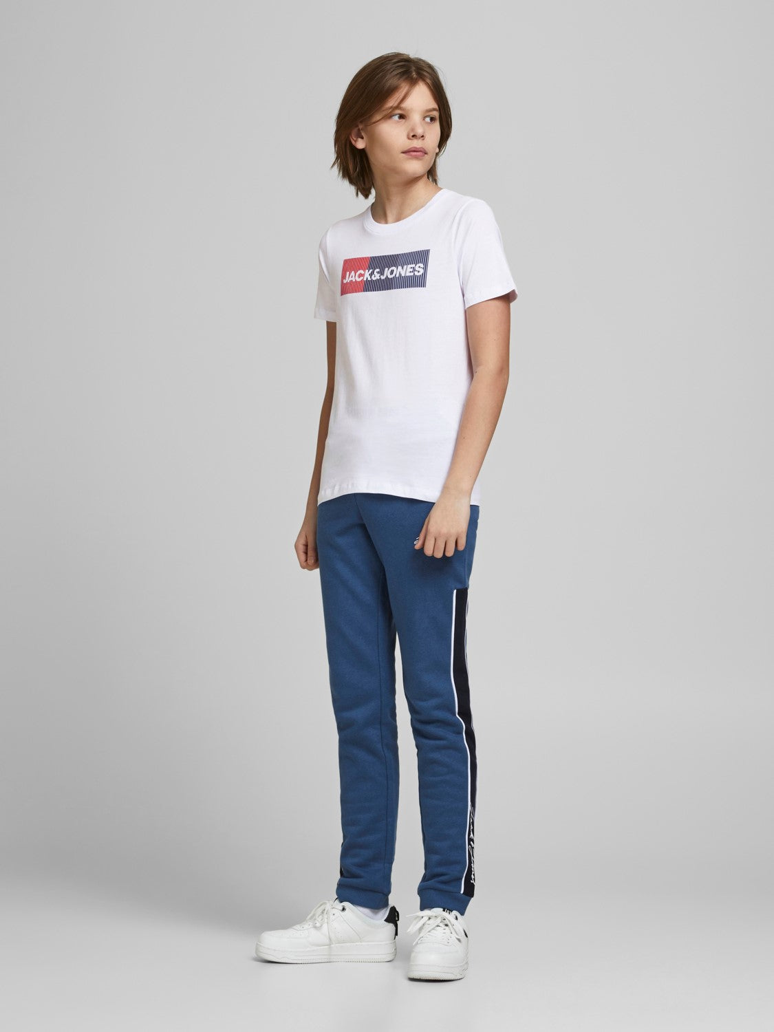 JUNIOR JACK & JONES T-SHIRT CON LOGO - Col. bianco