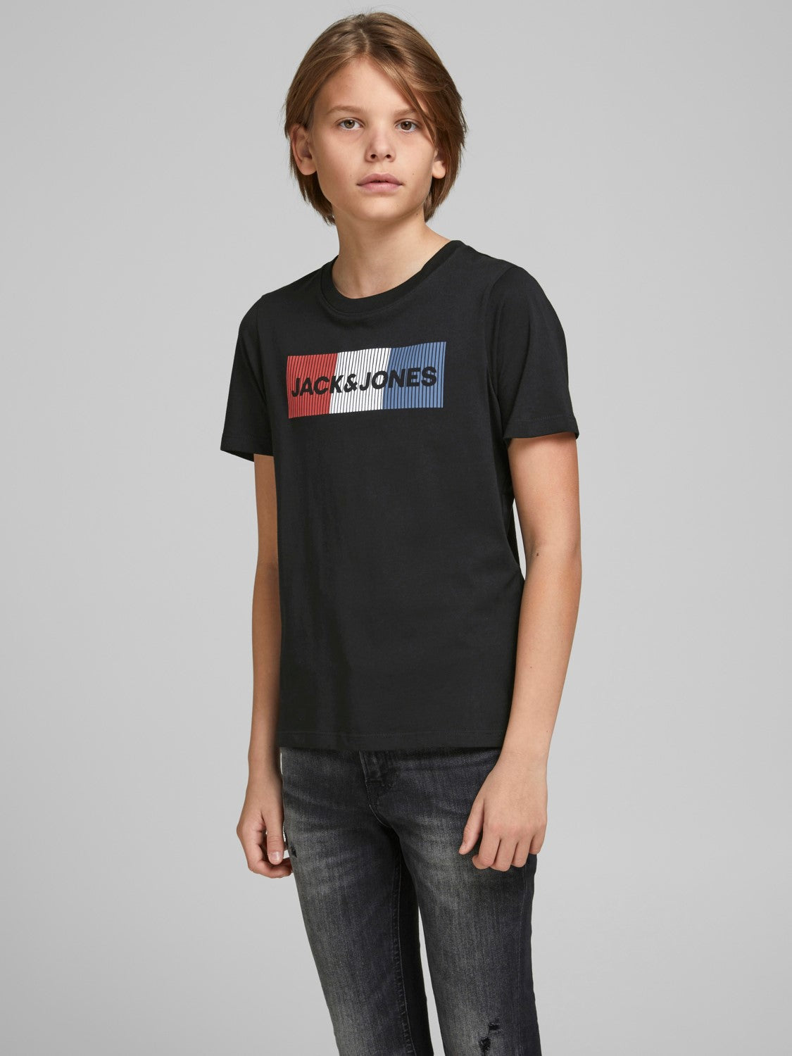 JUNIOR JACK & JONES T-SHIRT CON LOGO - Col. nero