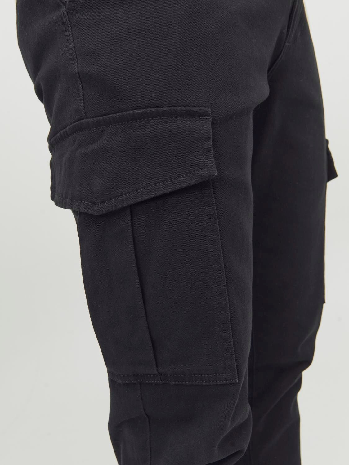JACK & JONES PANTALONI CARGO CON TASCHE LATERALI - Col. Nero
