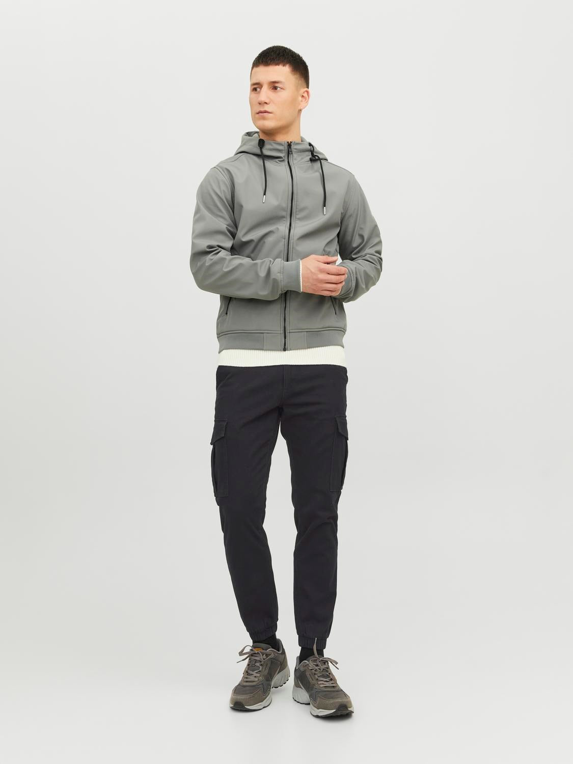 JACK & JONES PANTALONI CARGO CON TASCHE LATERALI - Col. Nero