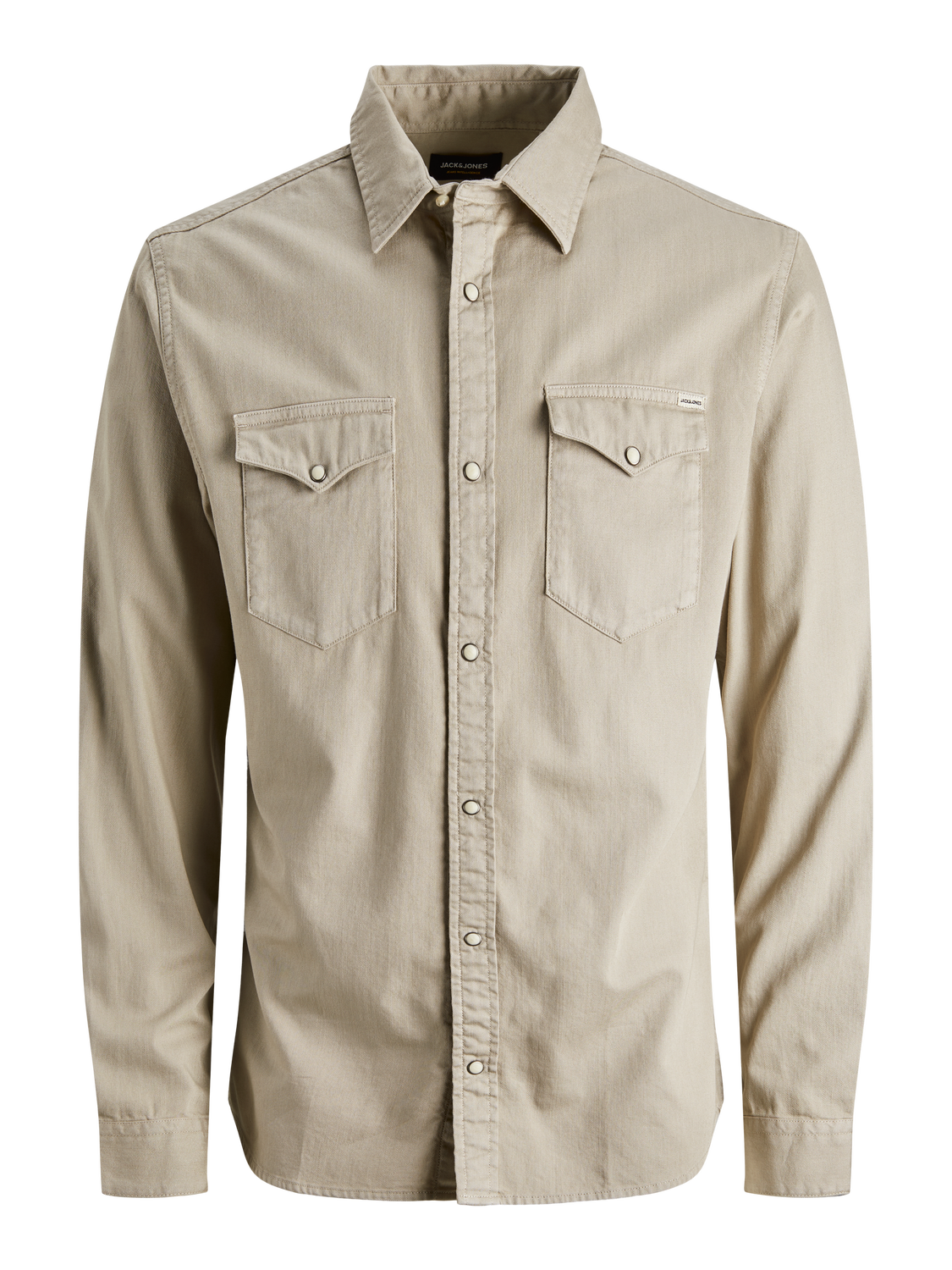 JACK & JONES CAMICIA IN JEANS SLIM FIT - Col. Beige