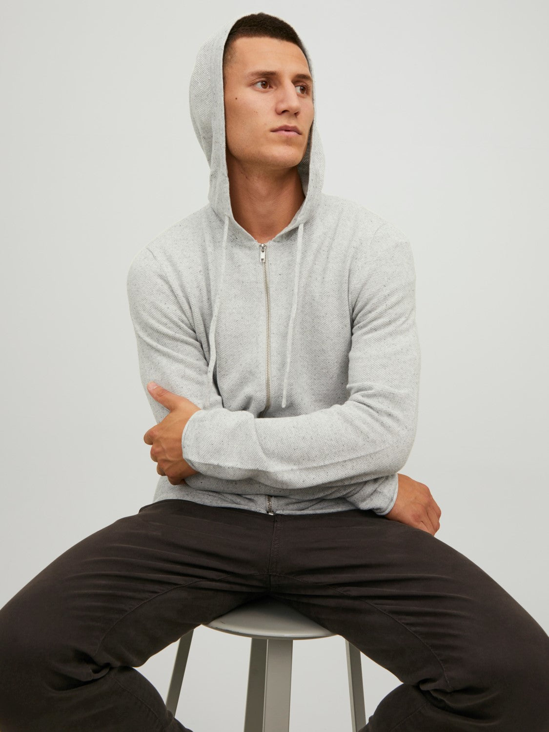 JACK & JONES CARDIGAN CON ZIP - Col. grigio