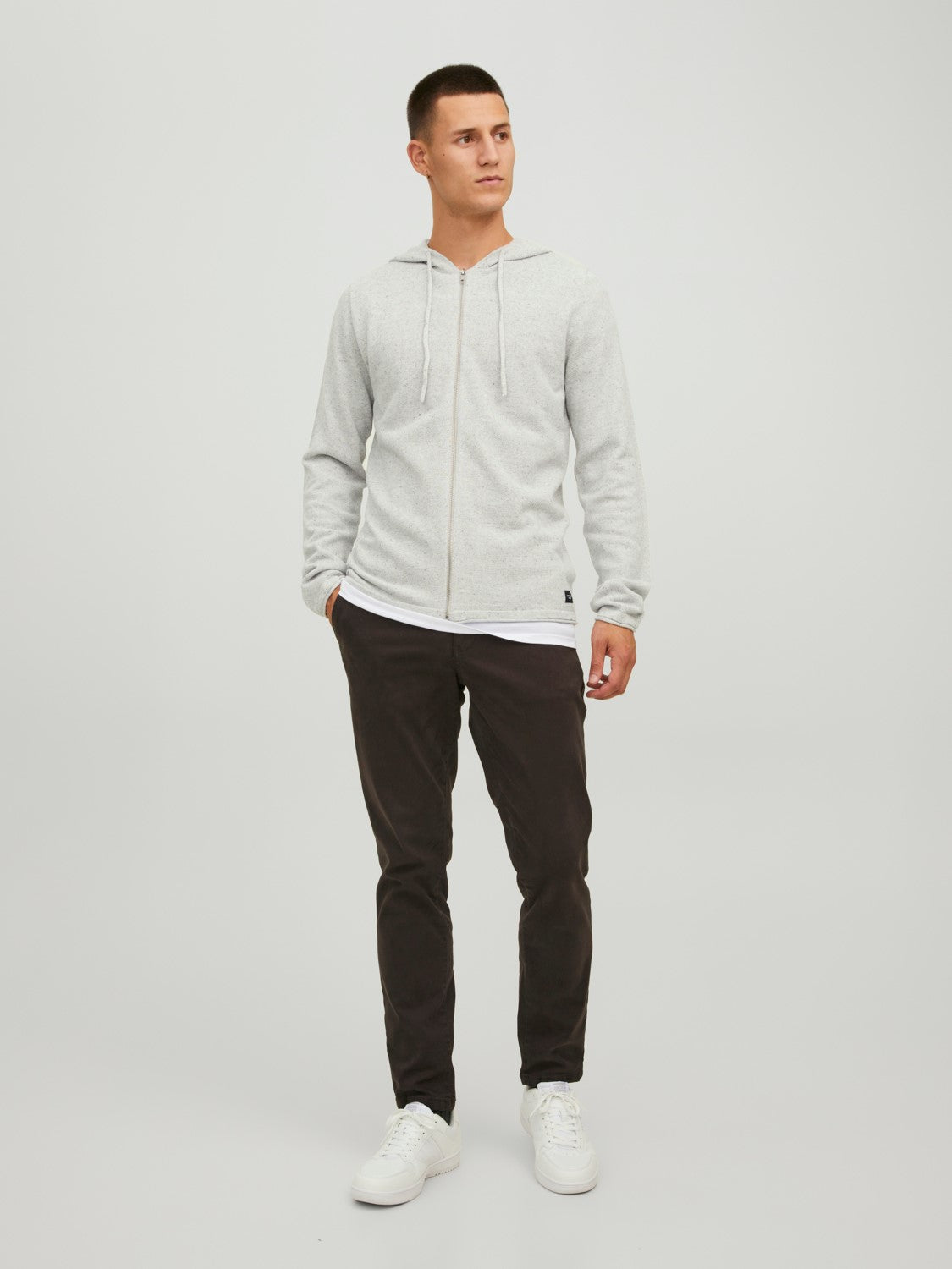 JACK & JONES CARDIGAN CON ZIP - Col. grigio