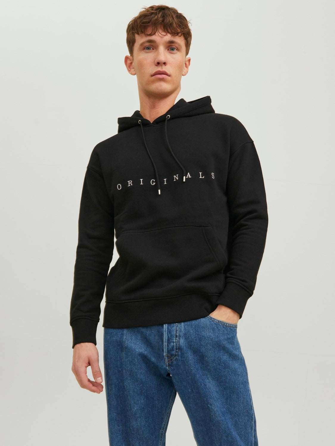 JACK & JONES FELPA CON CAPPUCCIO "ORIGINALS" - Col. nero