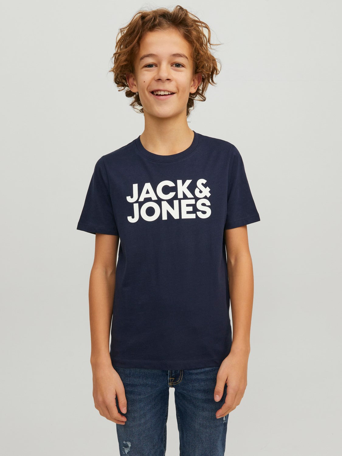 JUNIOR JACK & JONES T-SHIRT CON LOGO - Col. Blu