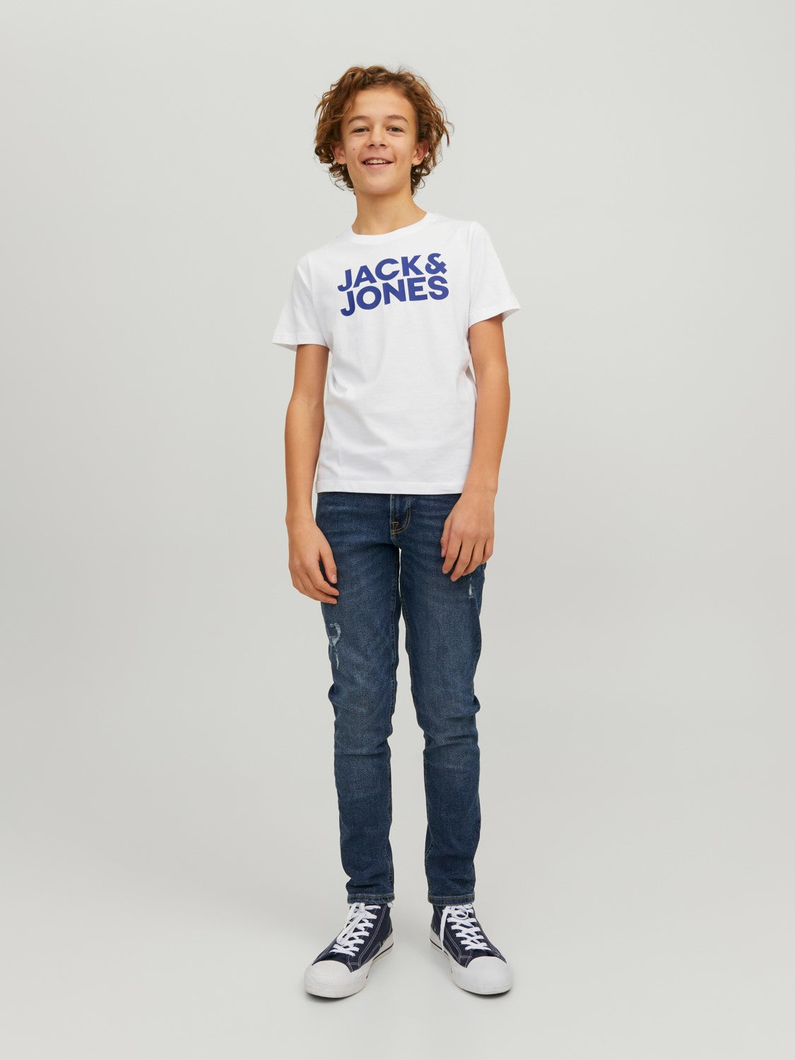JUNIOR JACK & JONES T-SHIRT CON LOGO - Col. bianco