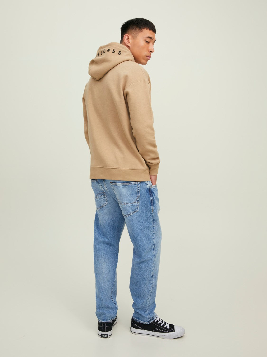 JACK & JONES FELPA CON CAPPUCCIO "ESSENTIALS" - Col. beige