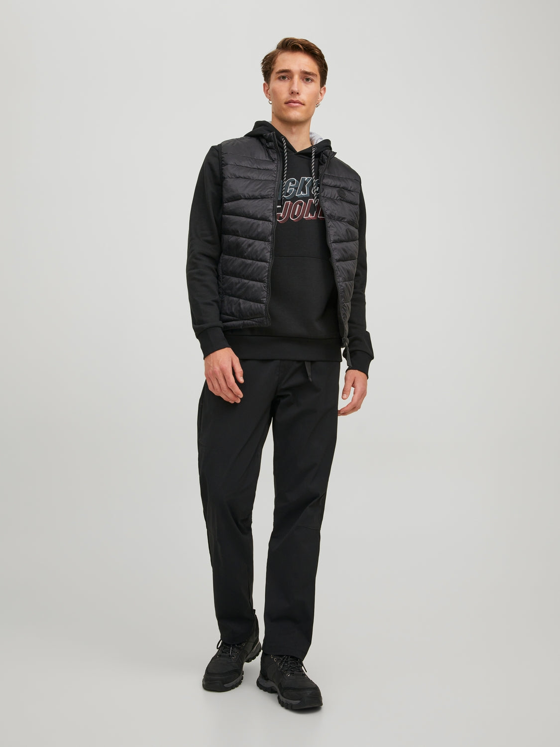 JACK & JONES PIUMINO SMANICATO - Col. Nero