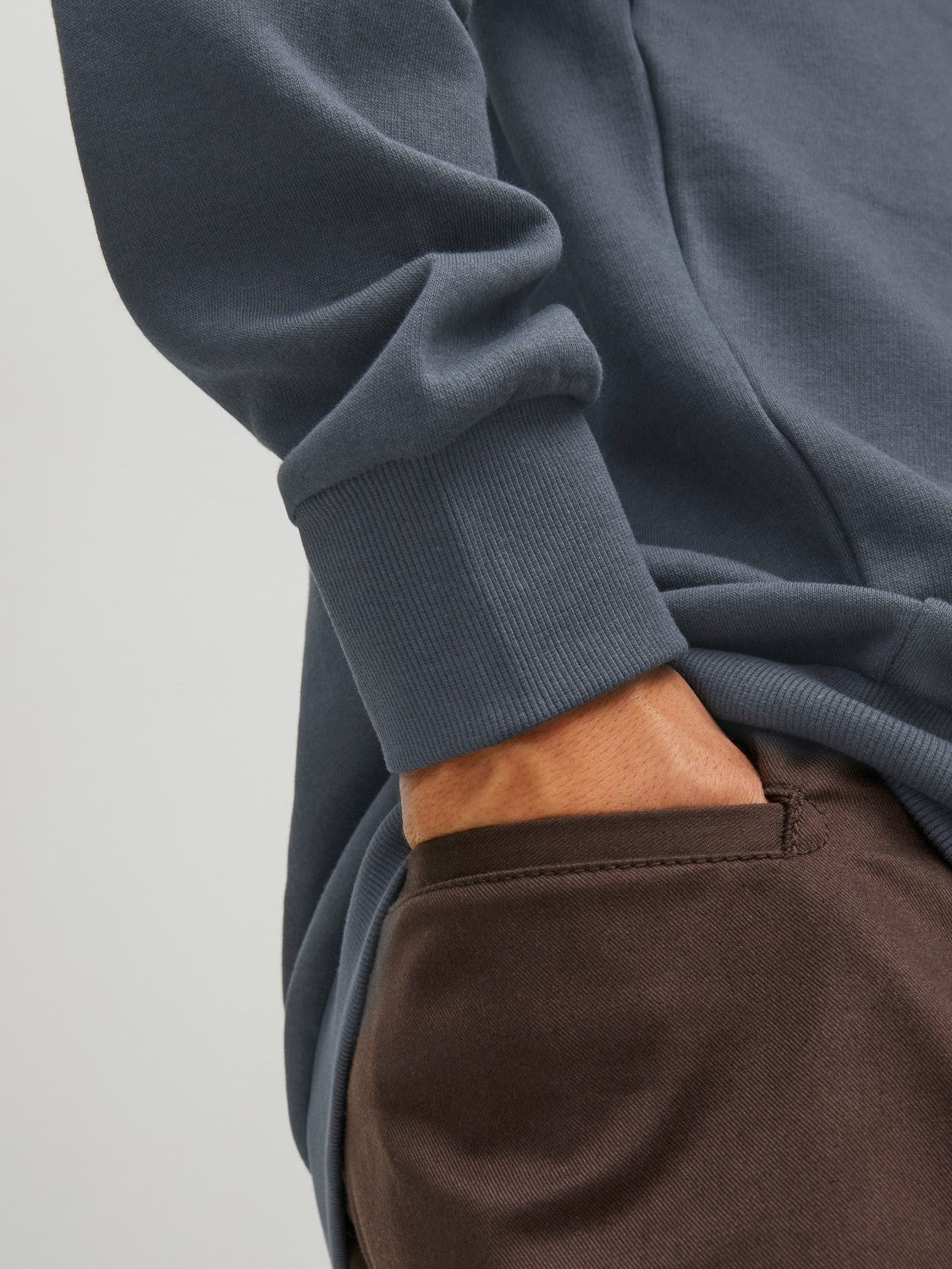 JACK & JONES FELPA CON CAPPUCCIO CON LOGO - Ombre Blue