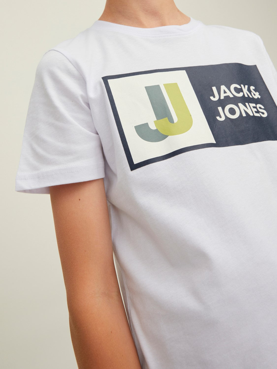 JUNIOR JACK & JONES T-SHIRT CON LOGO JJ - Col. bianco