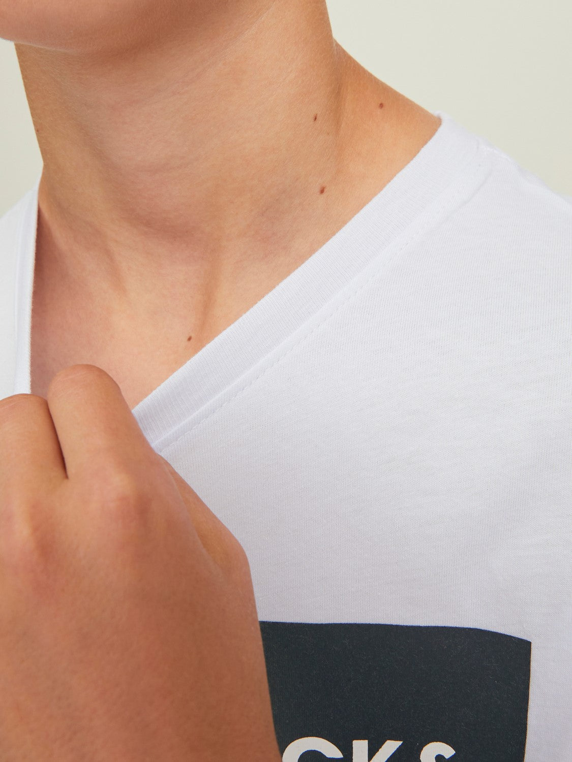 JUNIOR JACK & JONES T-SHIRT CON LOGO JJ - Col. bianco