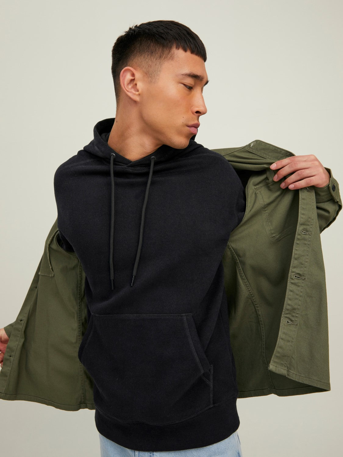 JACK & JONES FELPA CON CAPPUCCIO CLASSIC - Col. nero