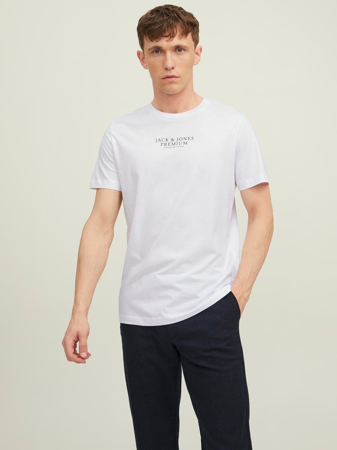 JACK & JONES T-SHIRT ORIGINALS PREMIUM - Col. Bianco