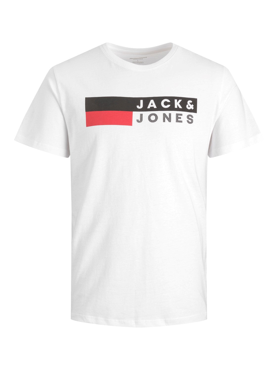 JACK & JONES T-SHIRT CON LOGO GIROCOLLO - Col. bianco