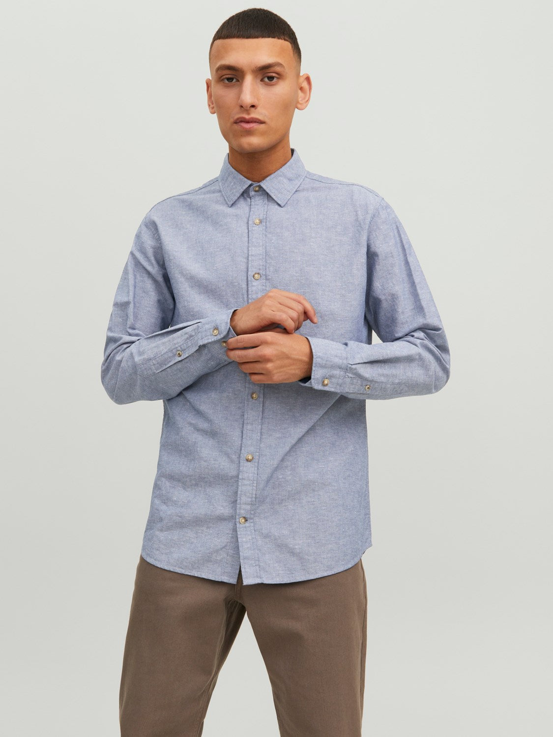 JACK & JONES CAMICIA CASUAL SLIM FIT - Col. Blu