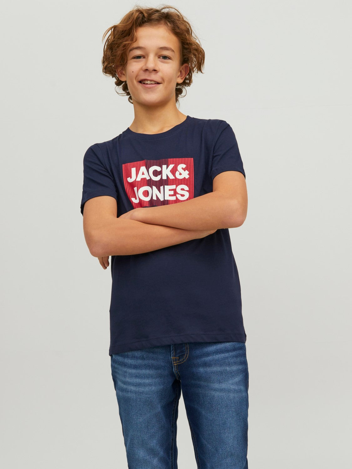 JUNIOR JACK & JONES T-SHIRT CON LOGO - Col. Blu