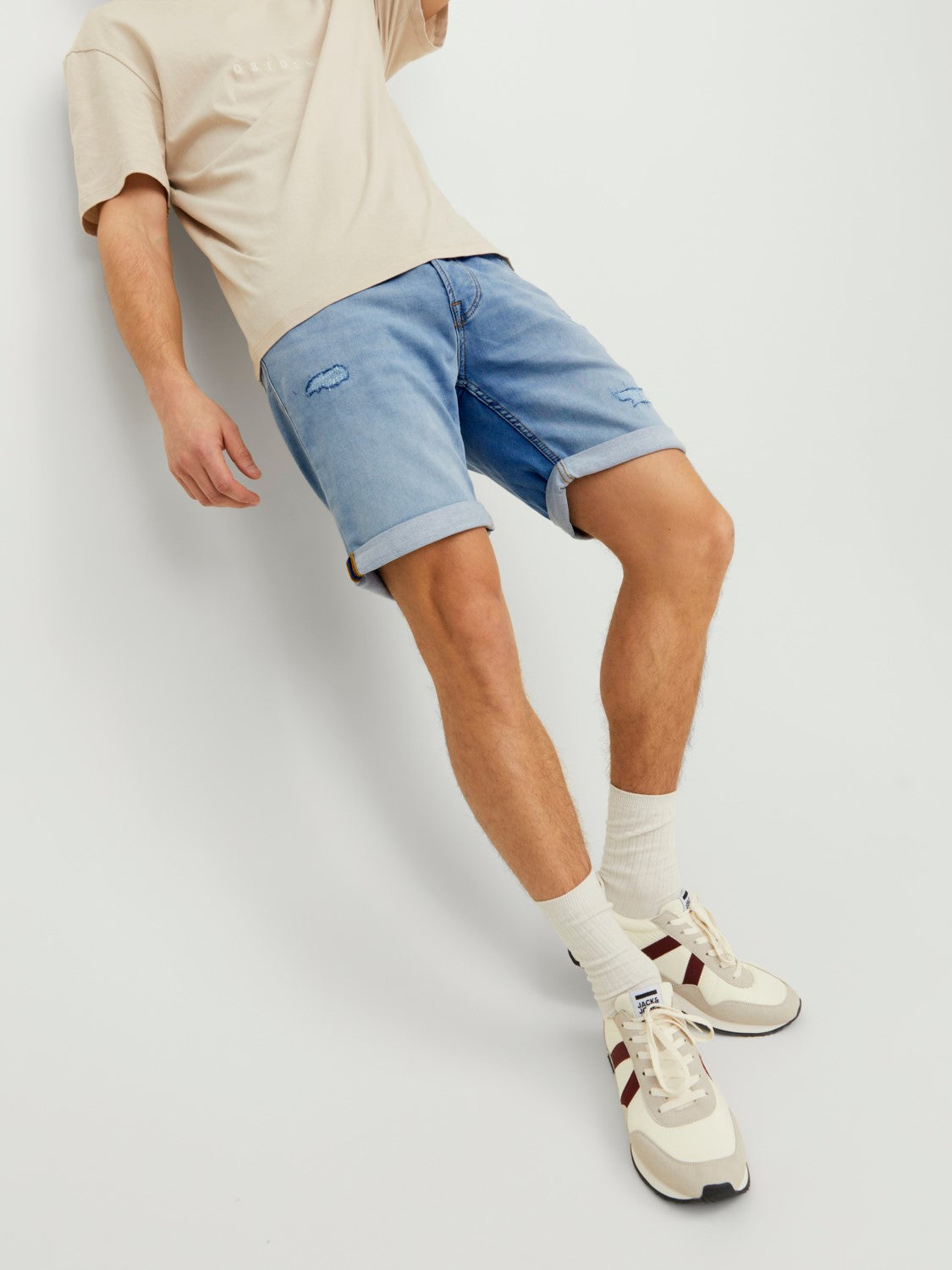 JACK &J ONES BERMUDA IN JEANS - BLUE LIGHT