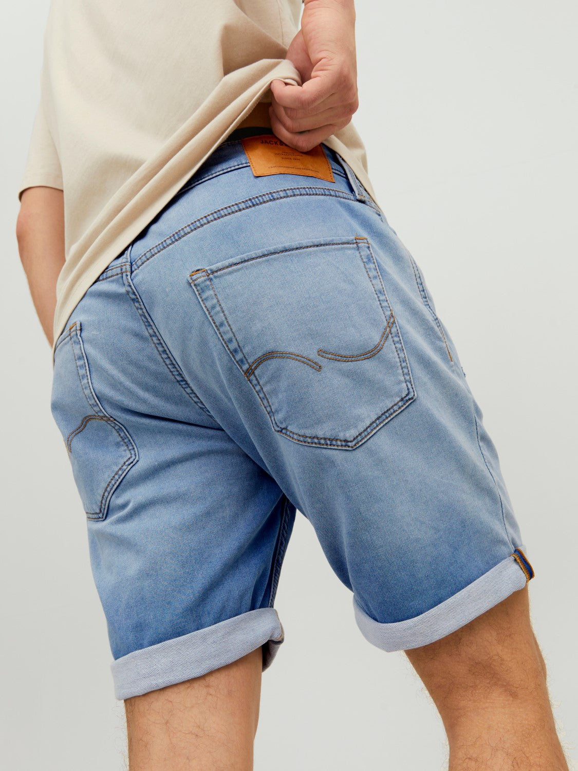 JACK &J ONES BERMUDA IN JEANS - BLUE LIGHT