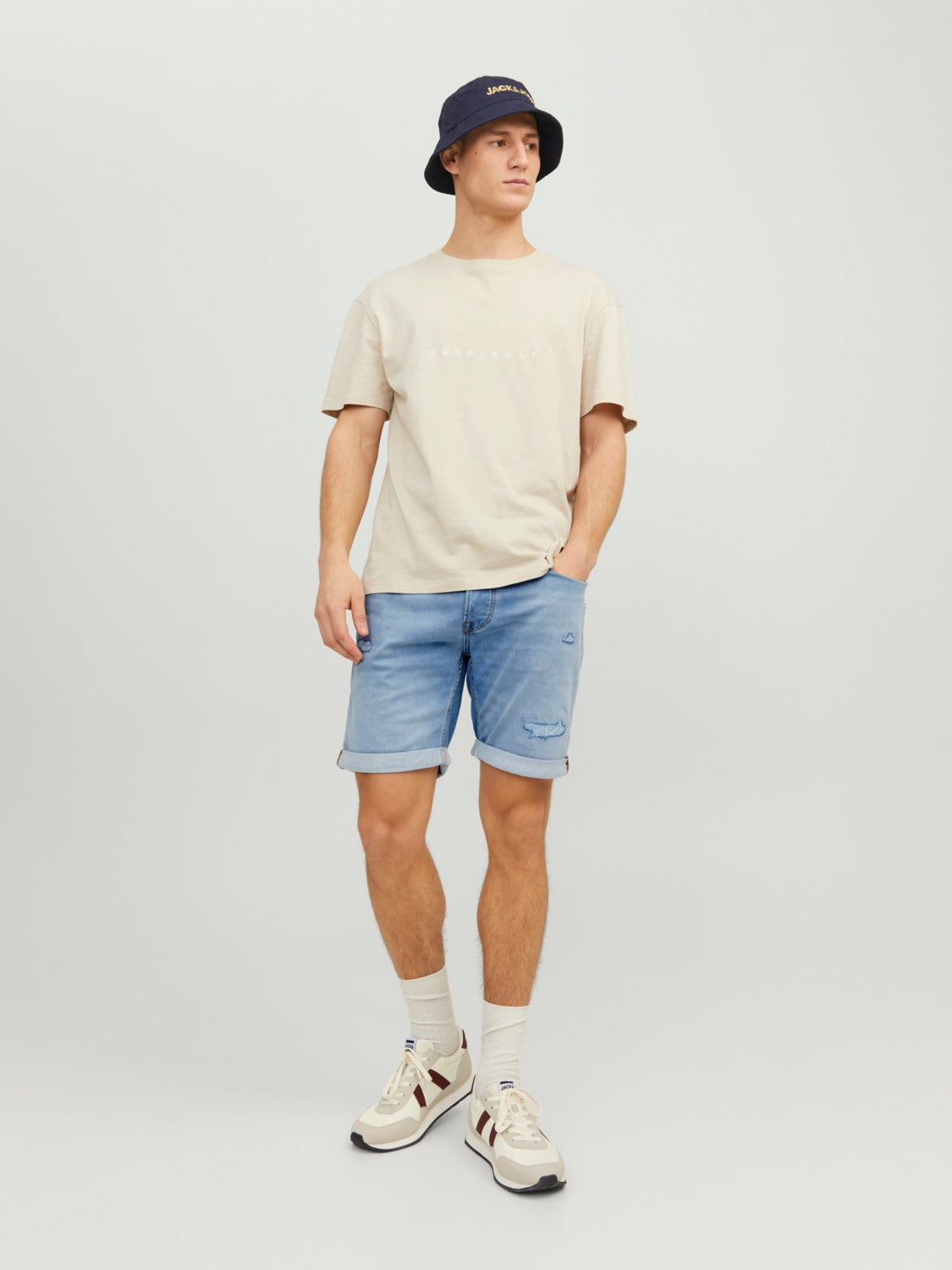 JACK &J ONES BERMUDA IN JEANS - BLUE LIGHT