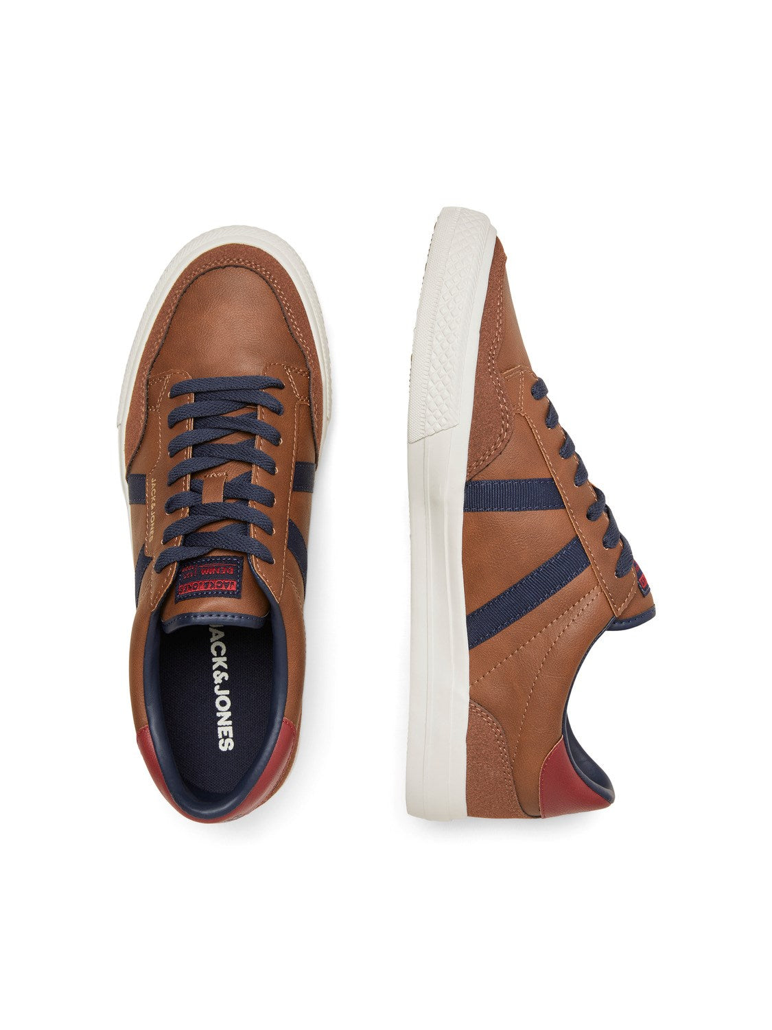 JACK & JONES SNEAKERS - Cognac Navy / Red